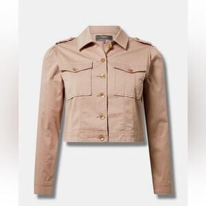 New Womens Torrid Size 4 Lightweight Twill‎ Army Trucker Jacket